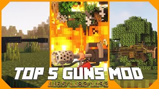 Top 5 Guns Mod Addons for MrCrayfishs Gun mod  Minecraft Forge 116511821192 [upl. by Corvese]