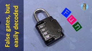 picking 640 Combination lock with false gates decoded  nice starter lock [upl. by Eikciv]