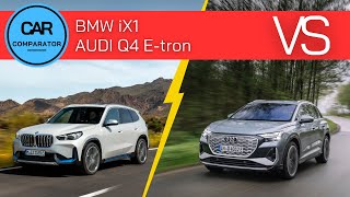 BMW iX1 vs Audi Q4 Etron  2024  Detailed Comparison of Specs Dimensions and Prices [upl. by Sosthena]