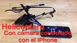 Helicóptero Espía con cámara controlado con dispositivos iOS [upl. by Etam]