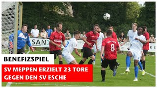 Regionalligist schießt 23 TORE  SV Esche  SV Meppen  Benefizspiel 2024 [upl. by Auod]