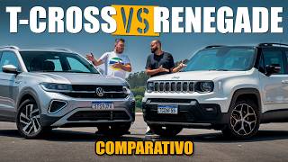 Jeep RENEGADE VS Volkswagen TCROSS qual o melhor SUV compacto dentre os dois [upl. by Aynot]