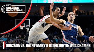 WCC CHAMPS 🏆 Gonzaga Bulldogs vs Saint Marys Gaels  Full Game Highlights [upl. by Lamori]