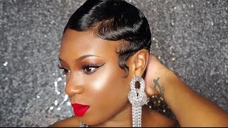 HOW TO Waves on short relaxed hair [upl. by Asir]