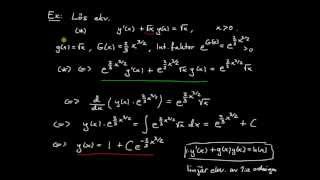 Differentialekvationer del 2  metoden med integrerande faktor [upl. by Areit123]
