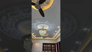 False Ceiling Designs With Two 2 Fans  Fall Ceiling Design with Double Ceiling Fan  Home interior [upl. by Ailehpo]