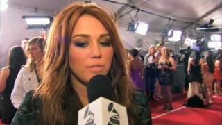 52nd GRAMMY Awards  Miley Cyrus Interview [upl. by Favianus]