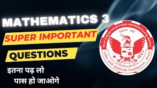 Mathematics 3 super important questions  rgpv btech M3 most important questions [upl. by Rosecan]