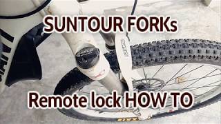 Toysfun Cycling  Suntour fork xtc xcr epicon epixon remote lock how to [upl. by Aney]