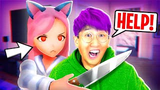 LANKYBOXS EVIL GIRLFRIEND ATTACKED US AI YANDERE GIRLFRIEND SIMULATOR [upl. by Godewyn]