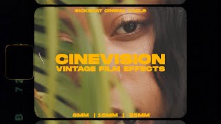 Cinevision Vintage Film Effects 8mm 16mm 35mm Film Overlays [upl. by Jaquelyn]