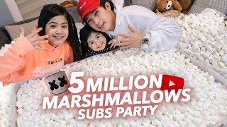 5 MILLION SUBS MARSHMALLOW PARTY  Ranz and Niana [upl. by Kirk]