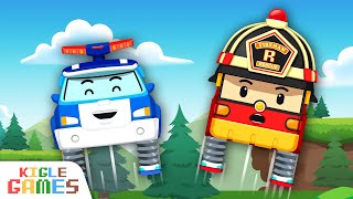 Jump  Robocar Polis English Play  Poli Game  Policecar Firetruck Ambulance  KIGLE GAMES [upl. by Petronella644]