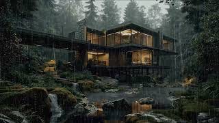 A Symphony of Tranquility ASMR Rain in a Modern Dwelling  Peaceful Rain Shower in Modern Household [upl. by Rehpotsyrk162]