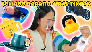 AKU BELI 100 BARANG VIRAL TIKTOK [upl. by Frerichs]