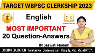 PSC CLERKSHIP 20 MOST IMPORTANT QUESTIONS  Clerkship English [upl. by Nohsal988]