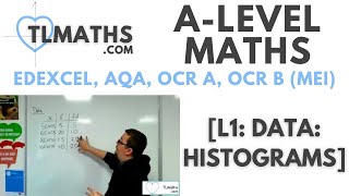 ALevel Maths L106 Data Histograms [upl. by Hollington577]