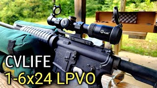 CVLIFE 16x24 LPVO Illuminated Reticle Scope Review amp Shoot 30mm Red Green [upl. by Absa]