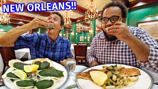 New Orleans  HUGE FOOD TOUR Green Oysters Mufuletta Jambalaya  Po’boys [upl. by Asli]