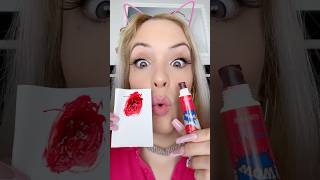 Tattoolipstick internet lifehack💄 beauty makeup lifehacks hack teeth lipstick prank shorts [upl. by Ankeny417]