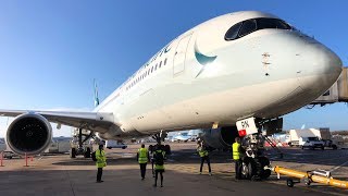 Airside with Cathay Pacific  Tour of the Airbus A350 at Manchester Airport [upl. by Einahpet8]