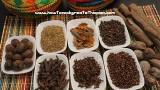 Ethiopian Food  Mekelesha Wot Kimem Recipe Amharic English Finishing Spice  Injera [upl. by Lodie541]