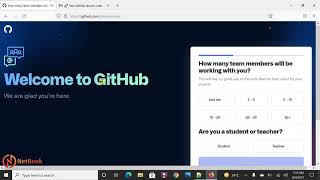 DevOps  SignUp and Create a Repository in GitHub  NetBook  D03 [upl. by Hosbein297]