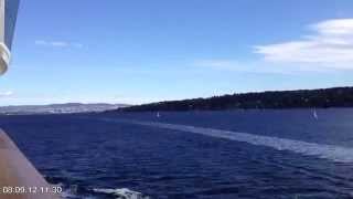 AIDAsol beim Einlaufen nach Oslo durch den Oslofjord  TIMELAPSE [upl. by Htebilil]