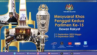 LANGSUNG  Persidangan Dewan Rakyat 19 September 2023  Sesi Pagi [upl. by Cordell]