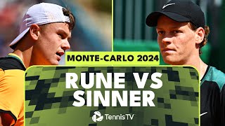 Dramatic Holger Rune vs Jannik Sinner Match Highlights  MonteCarlo 2024 [upl. by Clynes]