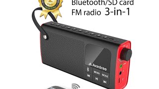 Review Avantree portabler Bluetooth Lautsprecher mit FM Radio und SD Card Player [upl. by Ennayoj]