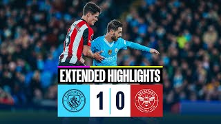 EXTENDED HIGHLIGHTS  Man City 1  0 Brentford  Haaland strike gives City a big THREE POINTS [upl. by Marvel]