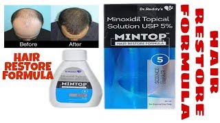 MINTOP  HAIR RESTORE FORMULA  Minoxidil Topical Solution USP 5  amozon [upl. by Scammon118]