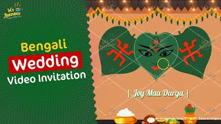 Bengali Wedding Invitation  Best Kolkata wedding invite  Unique Bangla Ecard for Whatsapp [upl. by Mar]