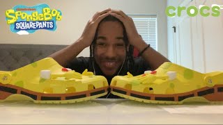 SPONGEBOB X CROCS SpongeBob crocs unboxing [upl. by Juback37]