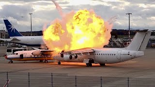 Plane Explodes At Airport [upl. by Shute]