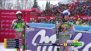 Siegeslauf Marcel Hirscher Weltcup Riesenslalom Kranjska Gora [upl. by Ahsiryt905]