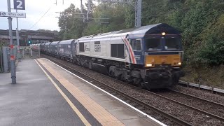 66780 passes Apperley Bridge hauling aggregates [upl. by Aney]