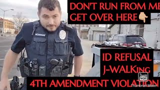 Cops want ID and make up laws but get OWNED instead UNBELIEVABLE first amendment audit ID REFUSAL [upl. by Martreb]