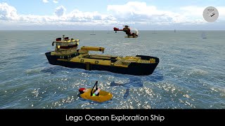 Lego City Ocean Exploration Ship 60266 done in Studio 20  Speed Build [upl. by Ztnahc]