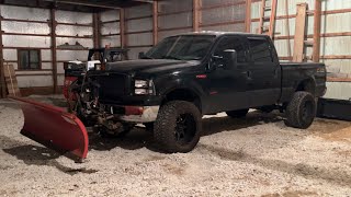 Installing Western Ultramount plow on my 2004 f250 Powerstroke [upl. by Nylrad]