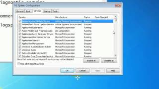 How to enable or disable Diagnostic Policy service using system configuration in windows 7 [upl. by Tjader]