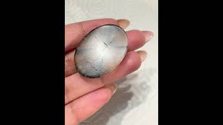 Natural ChiastoliteAndalusite Cross Stone Cabochon [upl. by Neeruam]