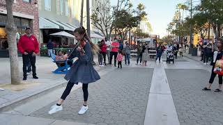 Karolina Protsenko Street Performance Santa Monica California Los Angeles Street Performance [upl. by Aihk]