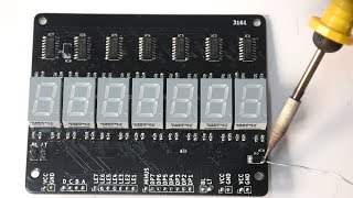 Part 1  Assembling 7digit seven segment display module using CD4511 with minus option [upl. by Binky974]