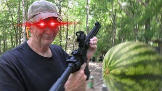 hickok45 shooting watermelons compilation [upl. by Etnom590]