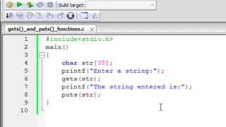 C Programming Tutorial  67 The gets and puts Functions [upl. by Edecrem]