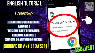 Err Address Unreachable Android  This Site Cant Be Reached Error Chrome or Any Web Browser Fix [upl. by Akirre]