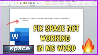 SPACE NOT WORKING IN MS WORD CANT DROP SPACE IN MS WORD [upl. by Yelsel]