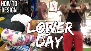 How to Design LOWER BODY Day for Size and Strength [upl. by Morganne]